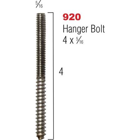 OSBORNE WOOD PRODUCTS 4 x 5/16 Hanger Bolt in Hardware 920HW